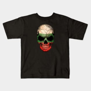 Bulgarian Flag Skull Kids T-Shirt